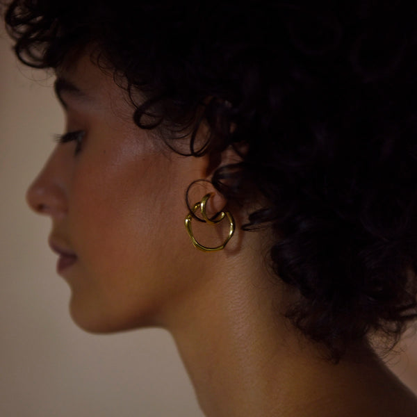 Everyday Small Baroque Hoops - Solid 9ct Gold