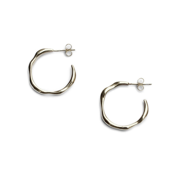 Everyday Large Baroque Hoops - Sterling Silver