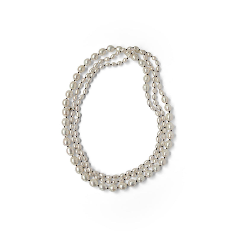 Meditation Pearl Necklace - Freshwater Pearls