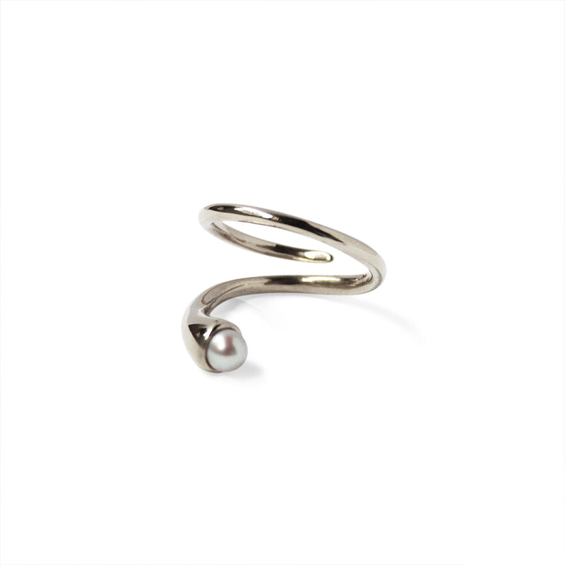 Rising Pearl Ring - Sterling Silver