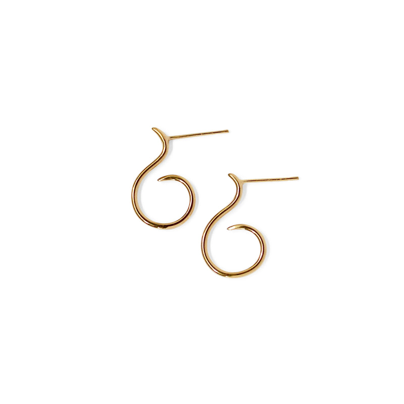 Swan Hoops - Solid 9ct Gold