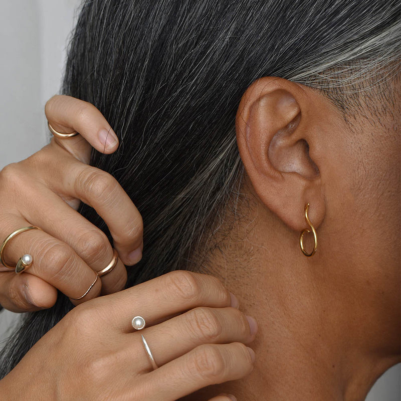 Swan Hoops - Solid 9ct Gold